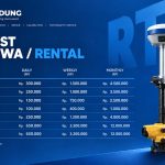 Harga sewa alat survey di CV.BNT dari perhari, perminggu, perbulan.
