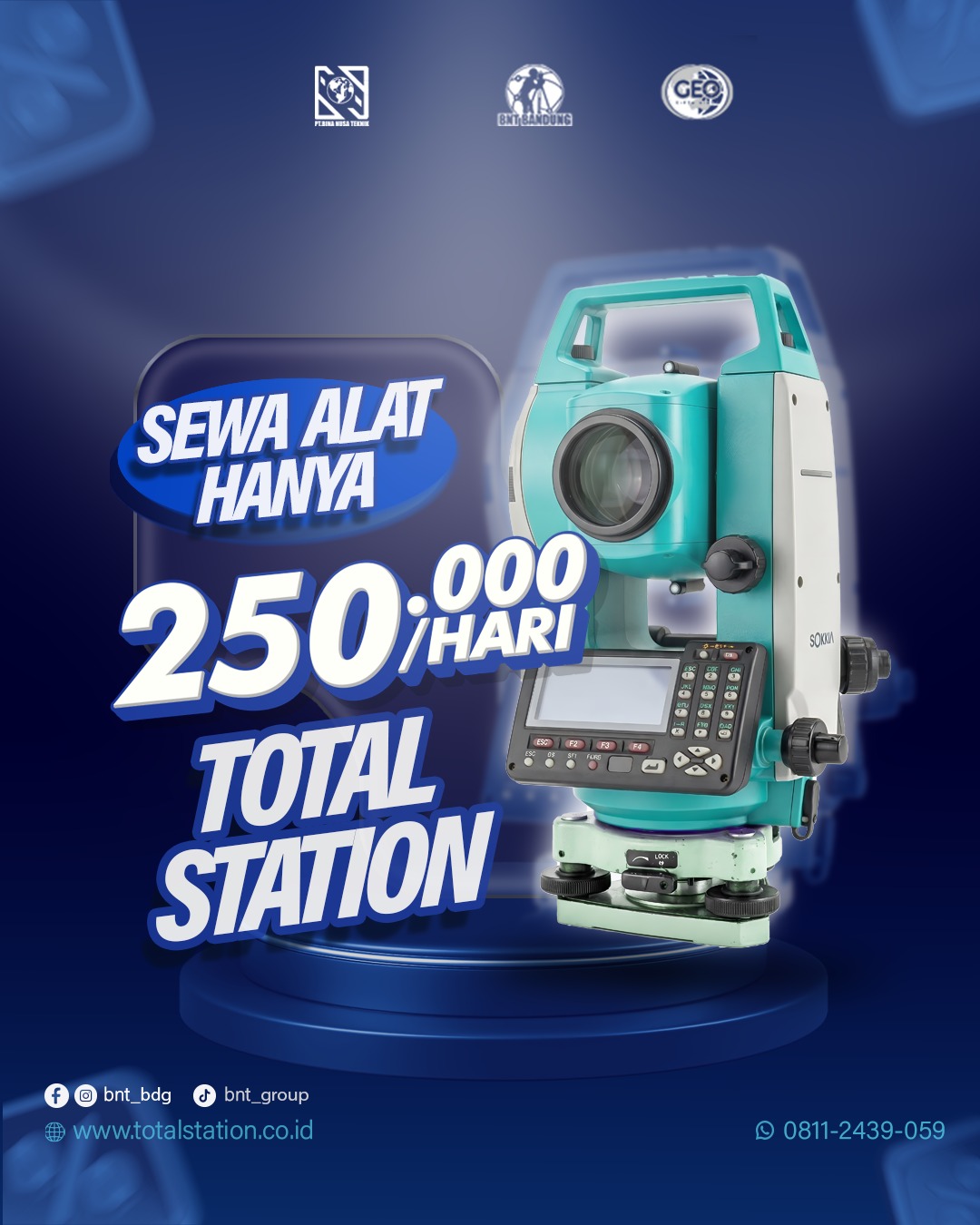 Sewa Total Station - Rental Alat Survei dari CV.BNT