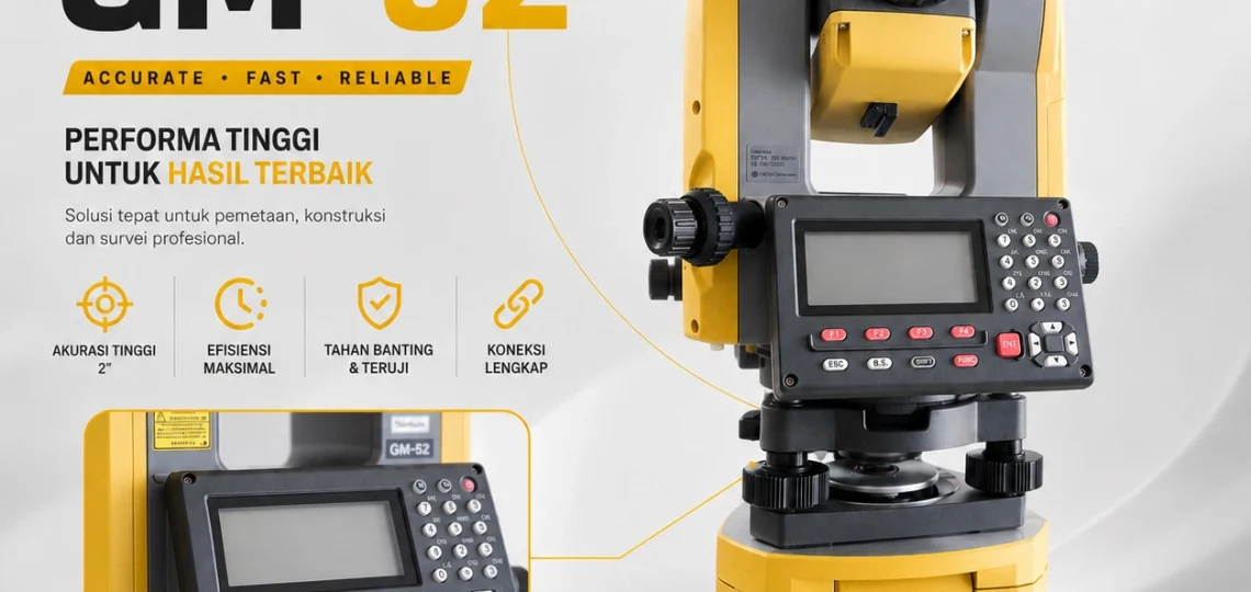 Jual Total Station Topcon GM-52 CV.BNT harga terbaik dengan garansi resmi, free kalibrasi, dan unit original siap kirim
