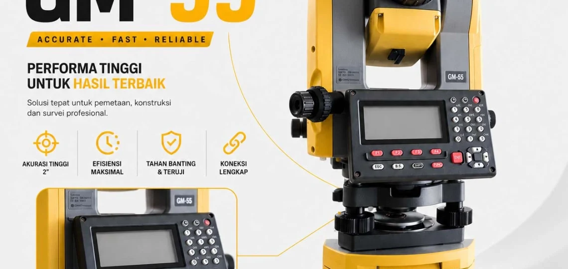 CV.BNT menjual kebutuhan alat survey total station topcpn gm-55 dengan harga terbaik di tahun 2026