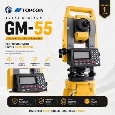 CV.BNT menjual kebutuhan alat survey total station topcpn gm-55 dengan harga terbaik di tahun 2026