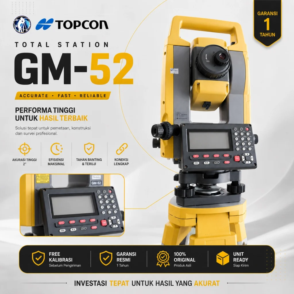 Unit Total Station Topcon GM 52 yang tersedia di cv.bnt