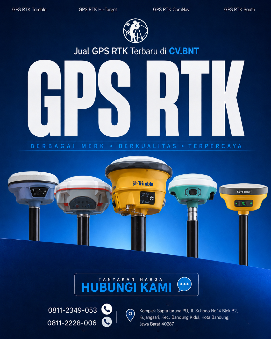 Jual GPS RTK murah dengan harga terbaru berbagai merk 2026 di CV.BNT 