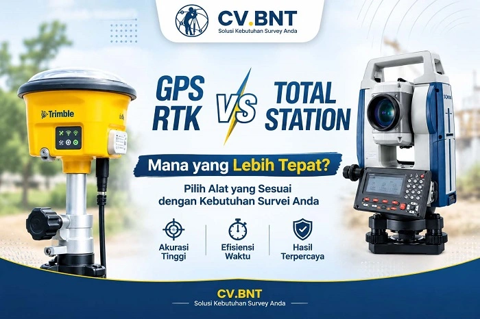 Alat GPS RTK dan Total Station untuk pekerjaan survey konstruksi yang tersedia di CV.BNT
